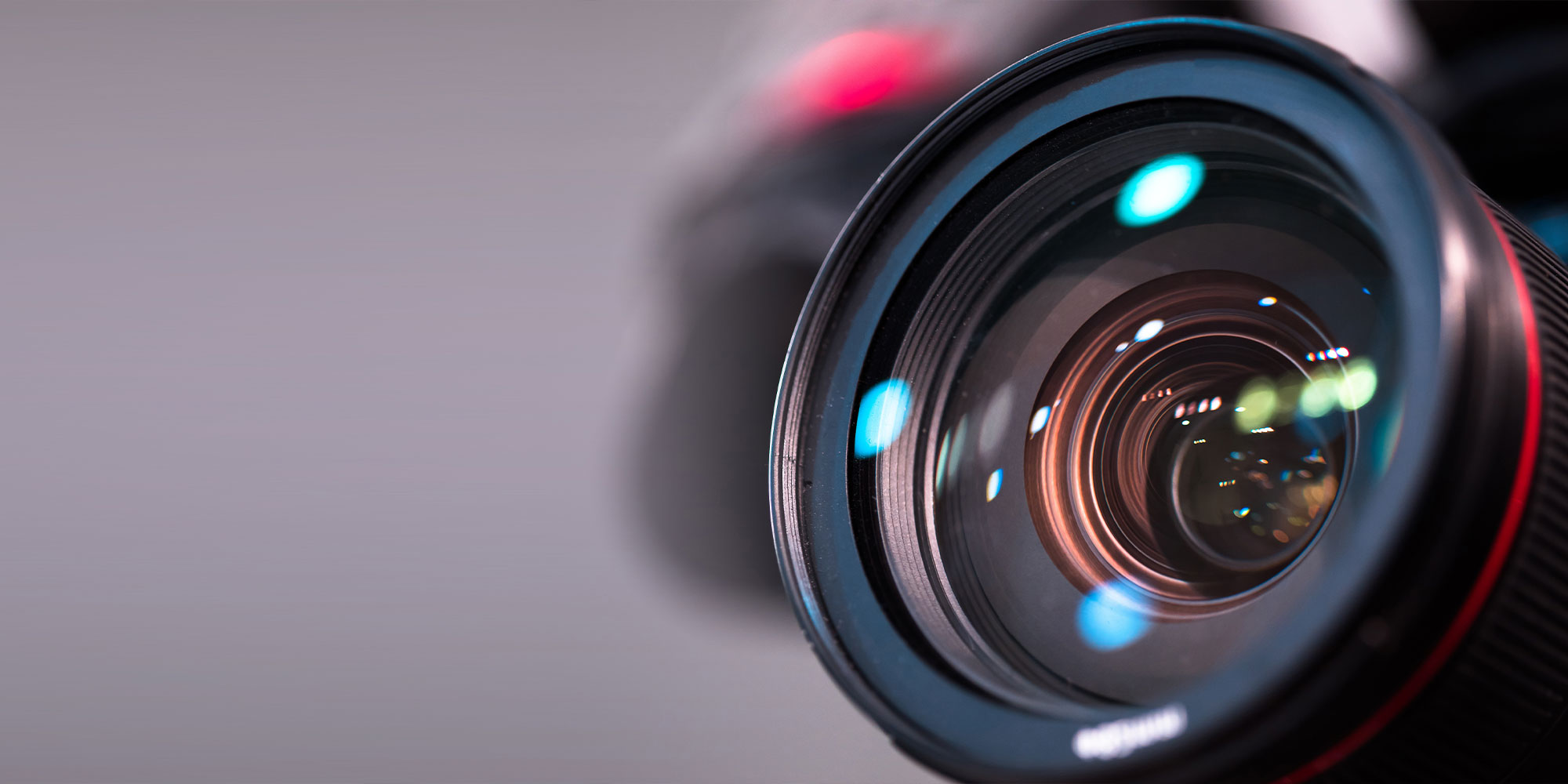 close up of camera lens